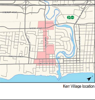 Location of Kerr Village in Oakville | Kerr Village BIA